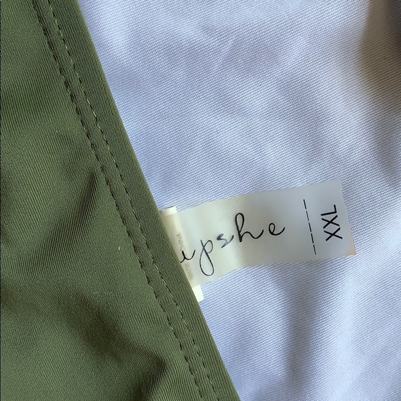 Olive green one piece bathing suit - Picture 3 of 3